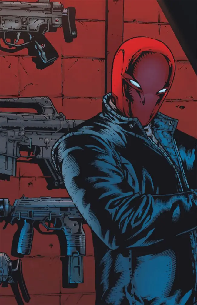 Verso de l'album Batman : L'Énigme de Red Hood