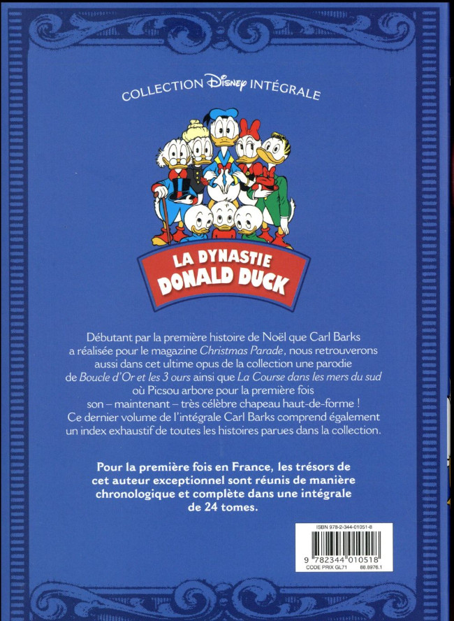 Verso de l'album La Dynastie Donald Duck Tome 24 La Lettre du père Noël et autres histoires (1949)