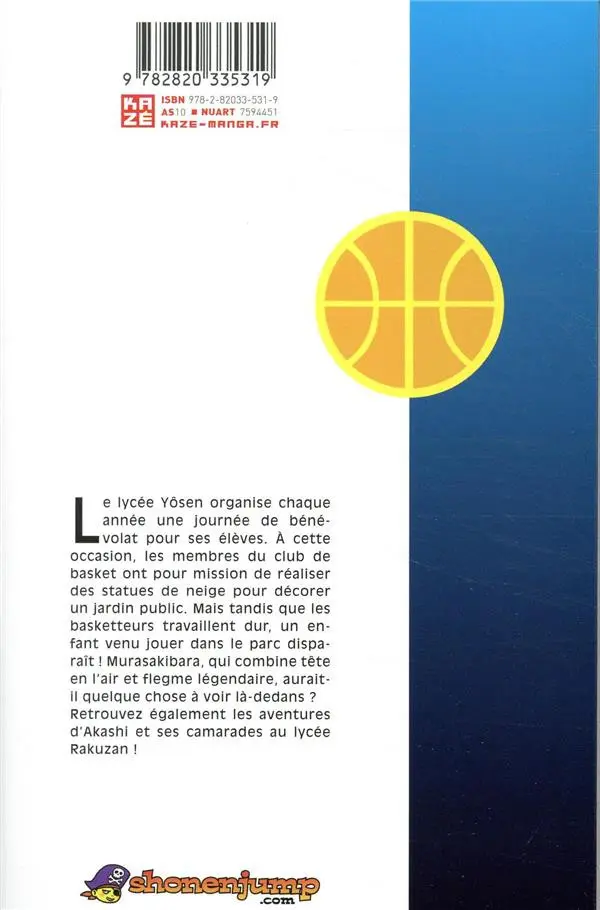Verso de l'album Kuroko's Basket - Replace Plus 9