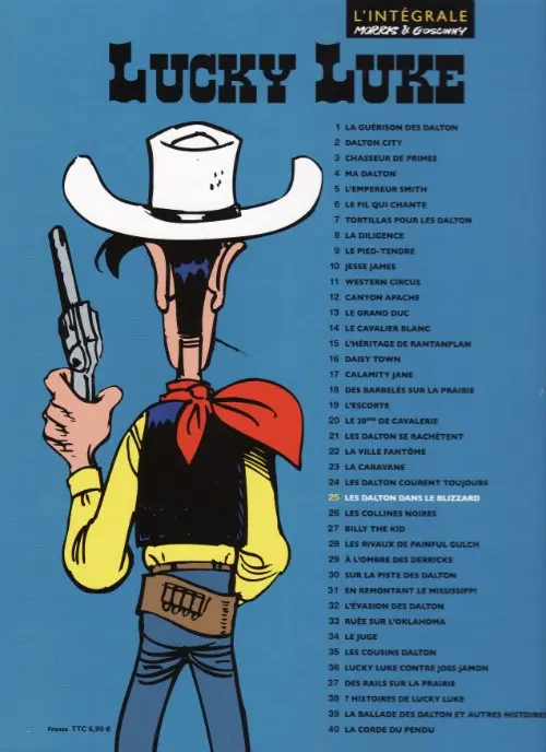 Verso de l'album Lucky Luke Tome 25 Les Dalton dans le blizzard