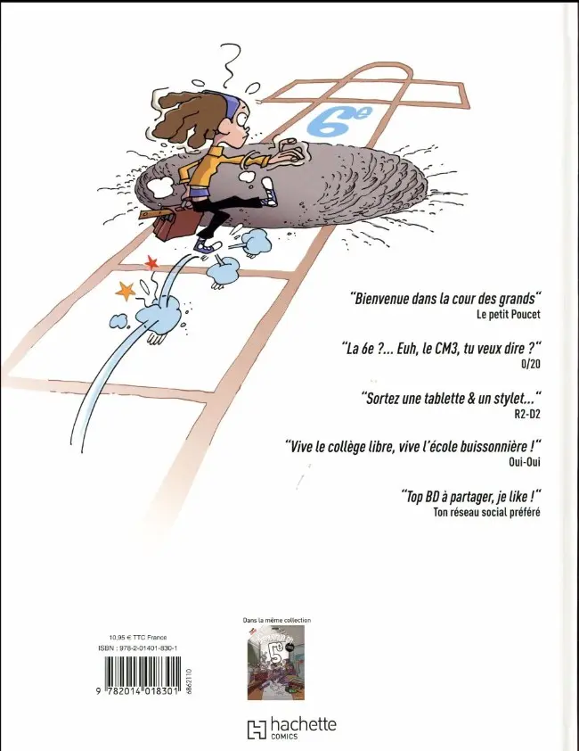 Verso de l'album Bienvenue en ... en 6e Tome 1 Vide ton sac !