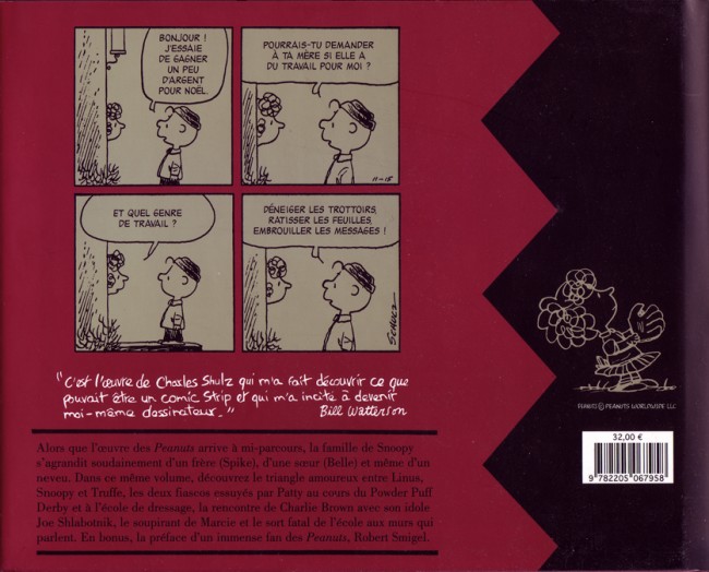 Verso de l'album Snoopy & Les Peanuts Tome 13 1975 - 1976