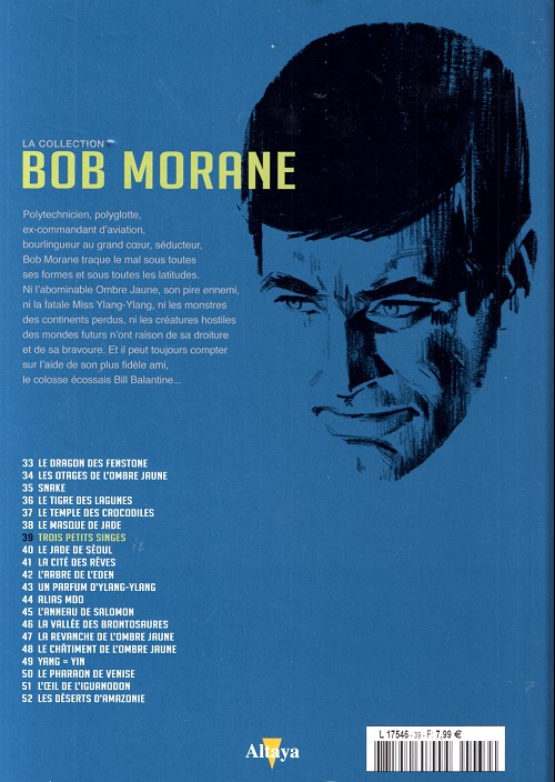 Verso de l'album Bob Morane La collection - Altaya Tome 39 3 petits singes
