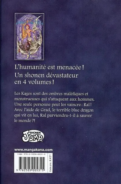 Verso de l'album Blue Dragon - Ral Grad 1 La promesse
