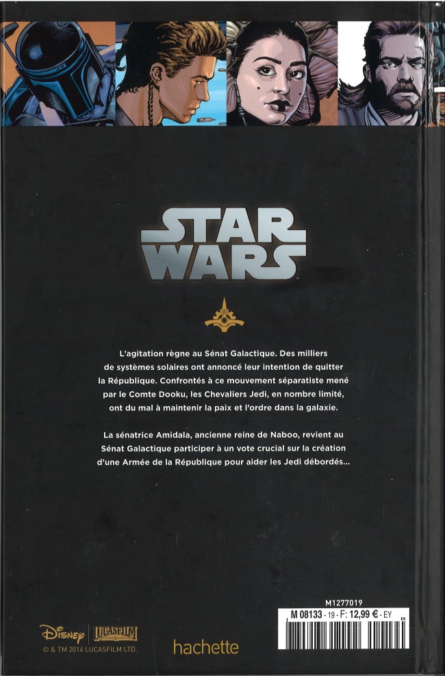 Verso de l'album Star Wars - Légendes - La Collection Tome 19 Épisode II - L'Attaque des Clones