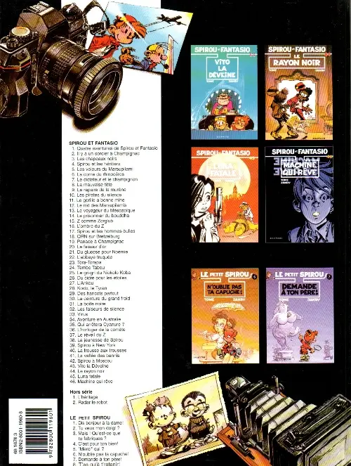 Verso de l'album Spirou et Fantasio Tome 45 Luna fatale