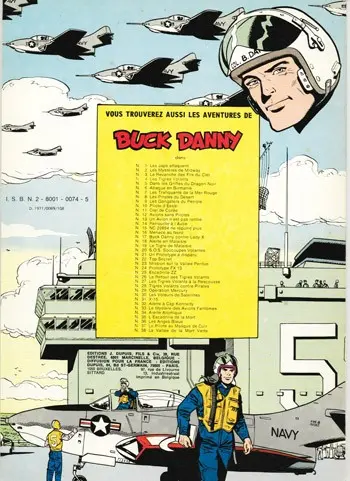 Verso de l'album Buck Danny Tome 37 Le pilote au masque de cuir