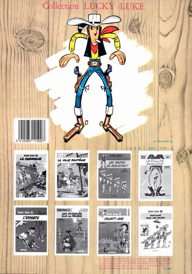 Verso de l'album Lucky Luke Tome 12 Les cousins Dalton