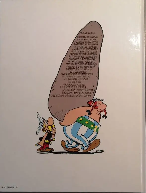 Verso de l'album Astérix Tome 2 La serpe d'or