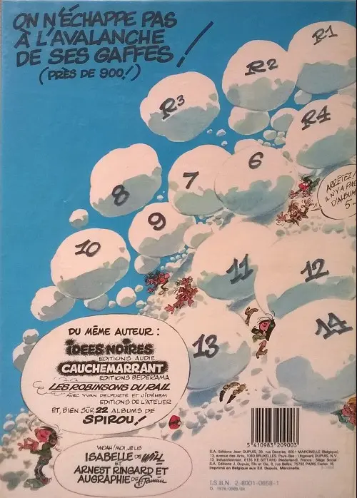 Verso de l'album Gaston Tome 13 Lagaffe mérite des baffes