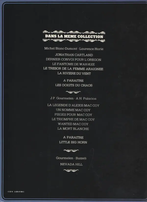 Verso de l'album Jonathan Cartland Tome 5 La rivière du vent