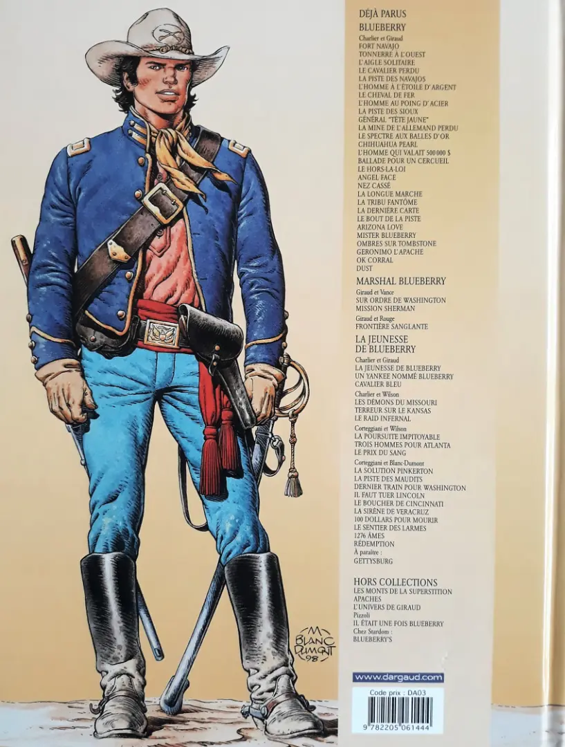 Verso de l'album La Jeunesse de Blueberry Tome 18 1276 âmes