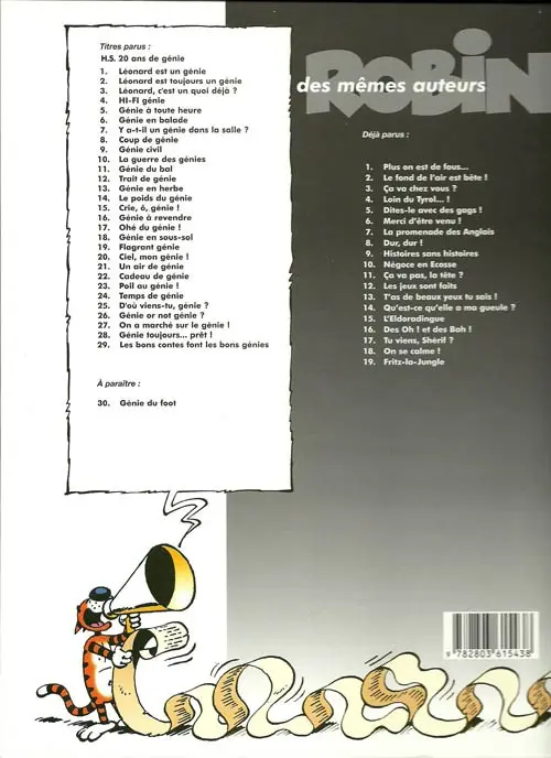 Verso de l'album Léonard Tome 20 Ciel, mon génie !
