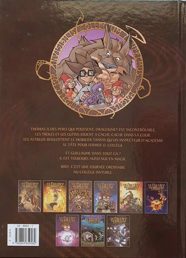 Verso de l'album Le Collège invisible Tome 2 Furor Draconis