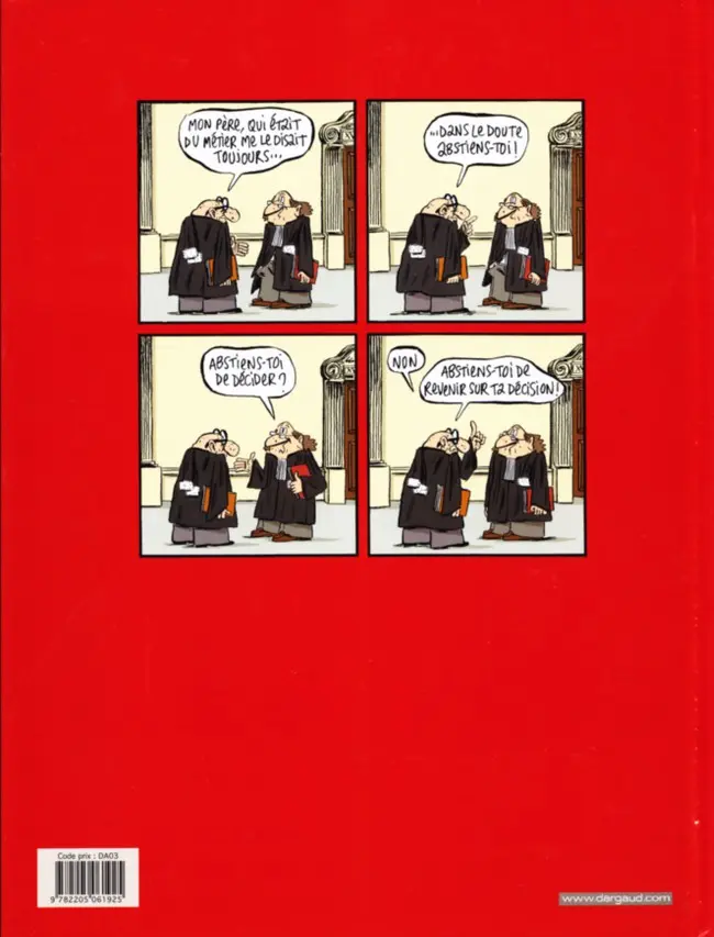 Verso de l'album Casiers judiciaires Tome 2 Casiers judiciaires 2