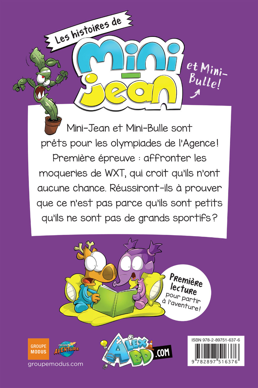 Verso de l'album Les histoires de Mini-Jean et Mini-Bulle ! Tome 6 Il va y avoir du sport!