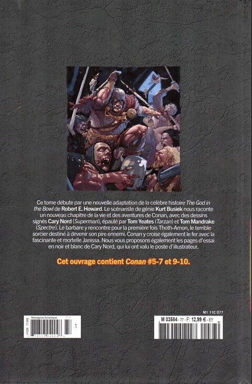Verso de l'album The Savage Sword of Conan - La Collection Tome 77 Cendres et poussière