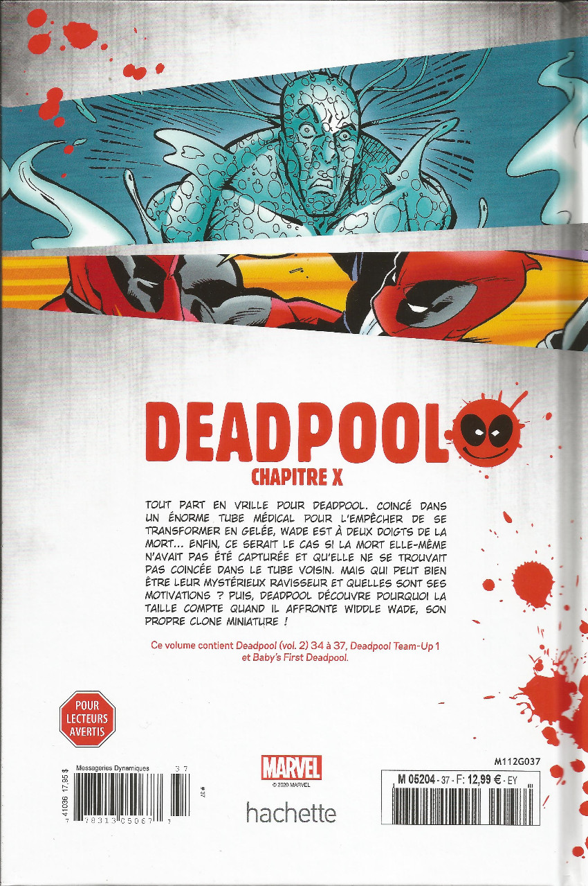 Verso de l'album Deadpool - La collection qui tue Tome 37 Chapitre X