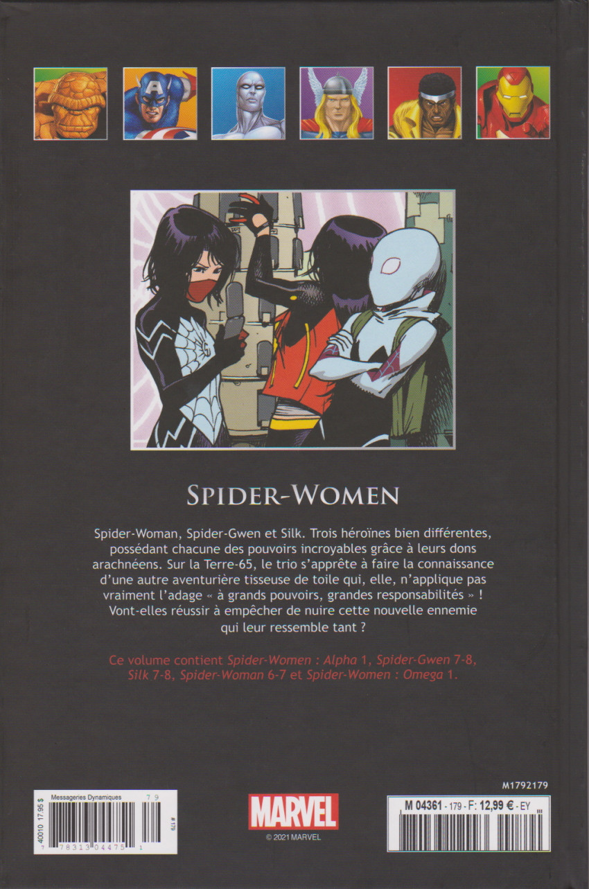 Verso de l'album Marvel Comics - La collection de référence Tome 179 Spider-Women