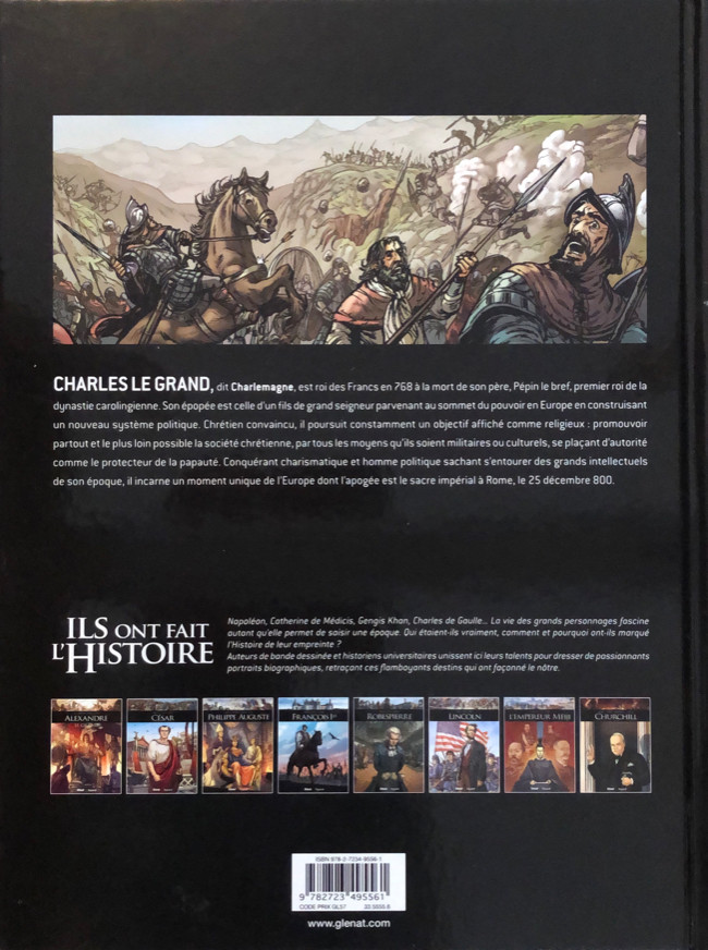 Verso de l'album Ils ont fait l'Histoire Tome 3 Charlemagne