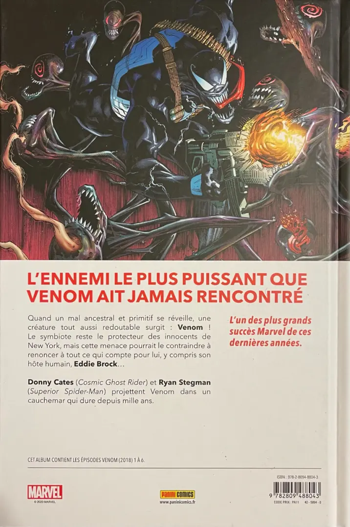 Verso de l'album Venom Tome 1 Rex