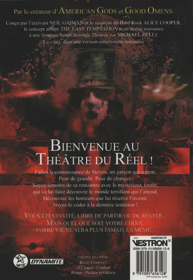 Verso de l'album The Last Temptation La Dernière Tentation