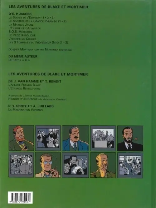 Verso de l'album Blake et Mortimer Tome 14 La Machination Voronov