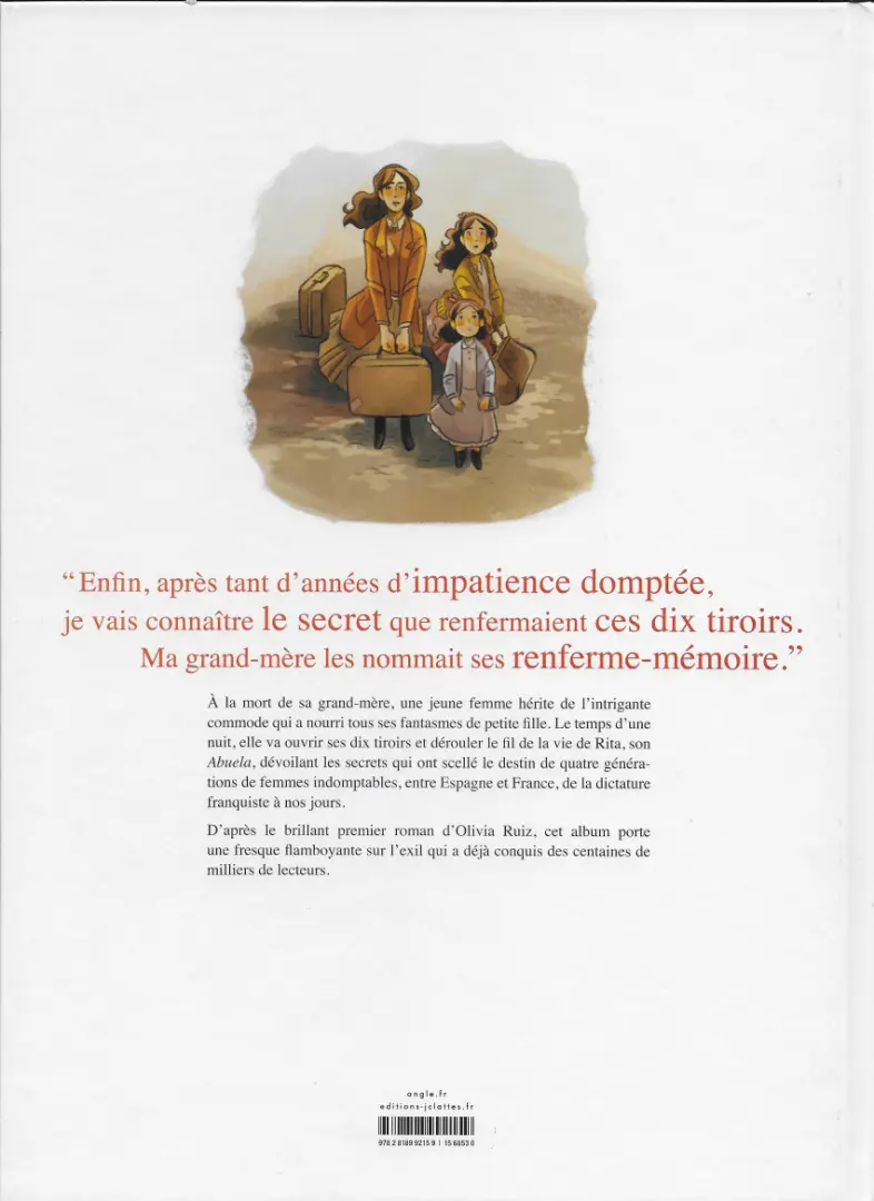 Verso de l'album La commode aux tiroirs de couleurs