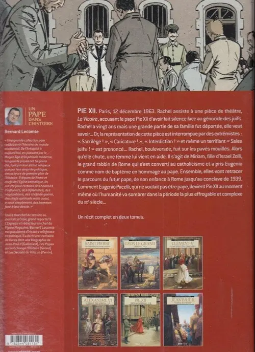 Verso de l'album Un pape dans l'histoire Tome 6 Pie XII - face au nazisme 1/2
