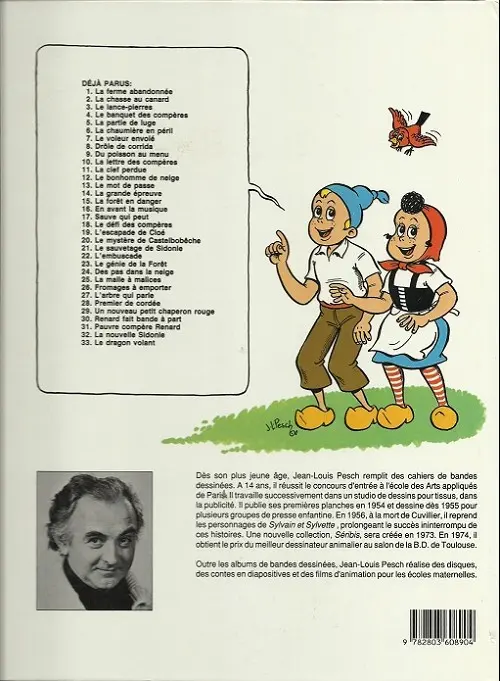 Verso de l'album Sylvain et Sylvette Tome 18 Le défi des compères