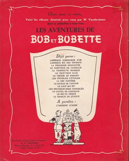 Verso de l'album Bob et Bobette Tome 11 Le loup qui rit