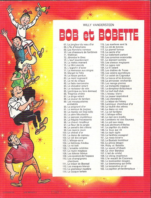 Verso de l'album Bob et Bobette Tome 152 Le baobab trembleur