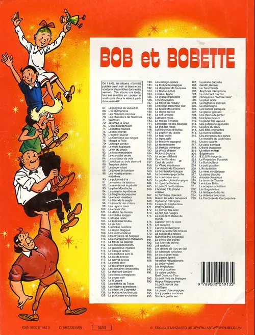 Verso de l'album Bob et Bobette Tome 213 Les elfes enchantés