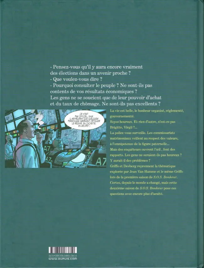 Verso de l'album S.O.S. Bonheur Saison 2 Volume 2