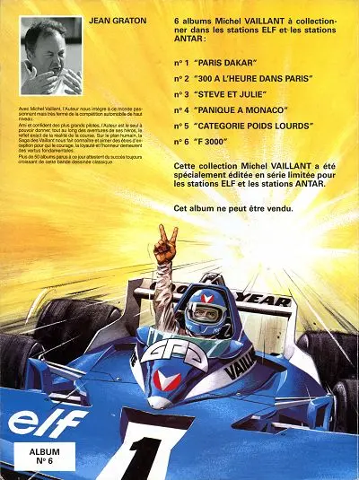 Verso de l'album Michel Vaillant Tome 52 F3000