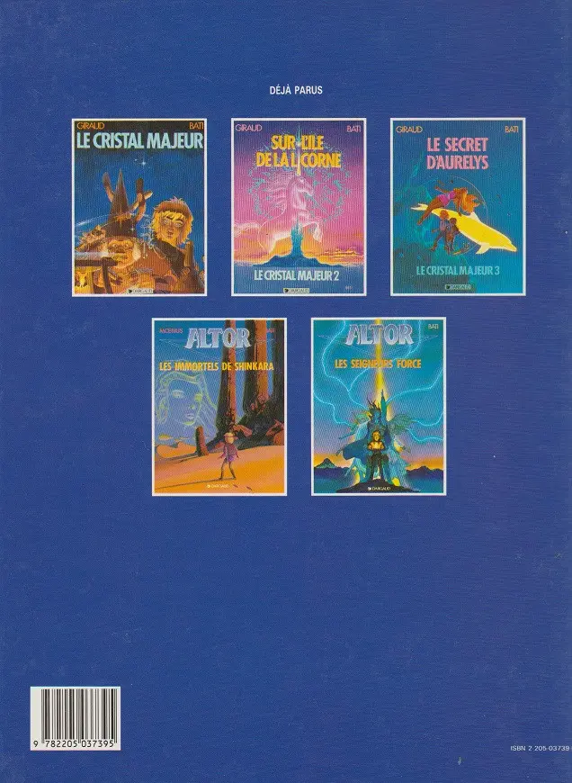 Verso de l'album Altor Tome 3 Le secret d'Aurelys