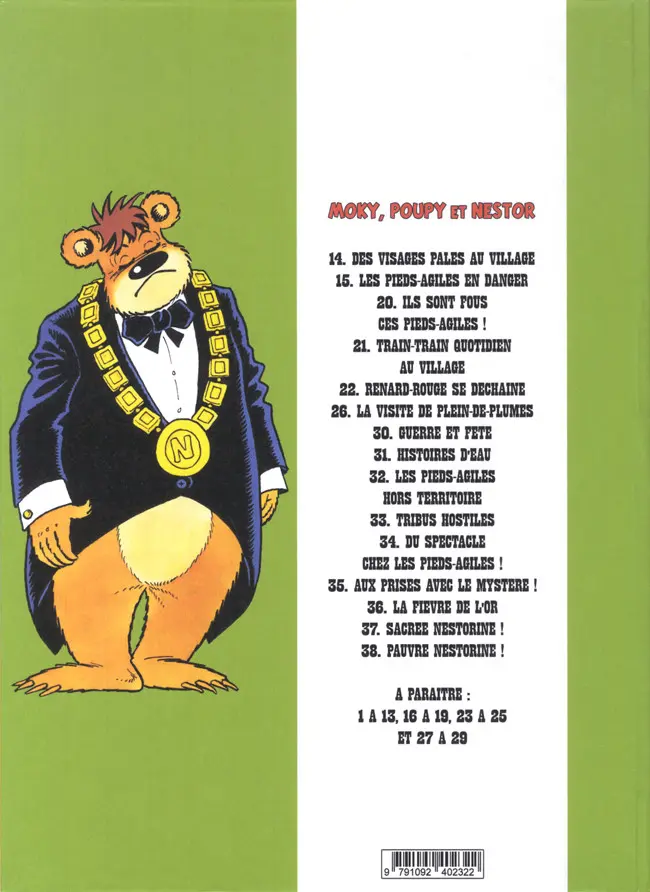 Verso de l'album Moky, Poupy et Nestor Tome 38 Pauvre Nestorine !