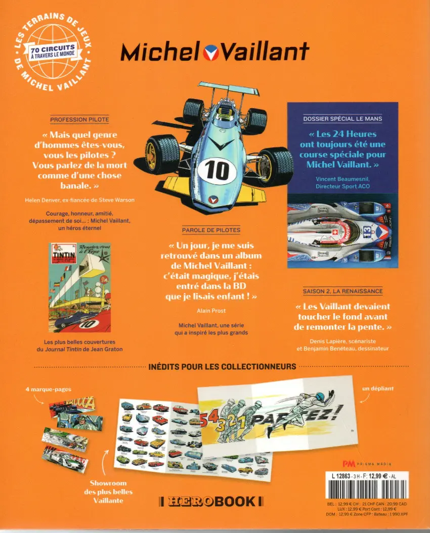 Verso de l'album Michel Vaillant HeroBook