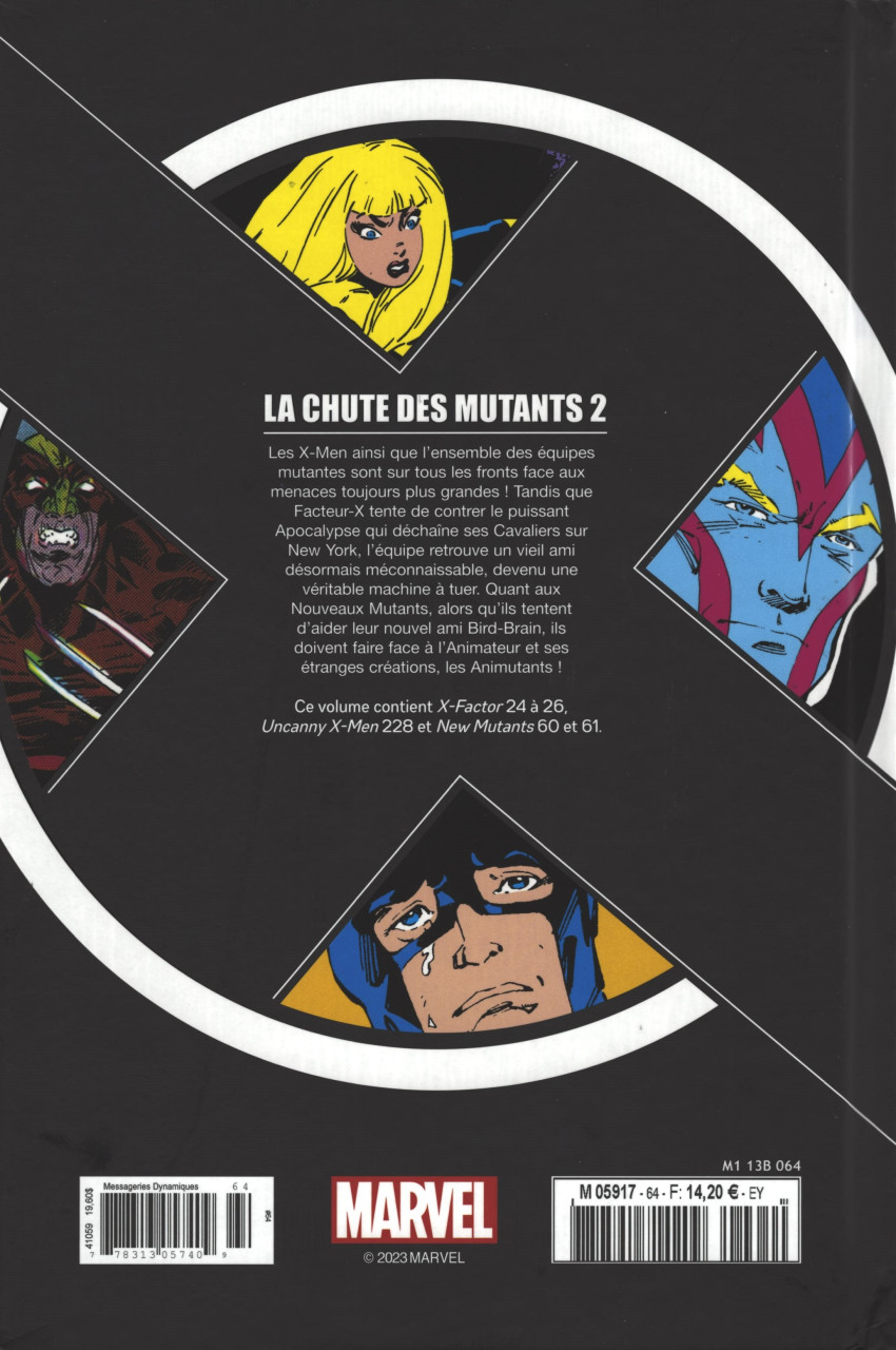 Verso de l'album X-Men - La Collection Mutante Tome 64 La chute des Mutants 2