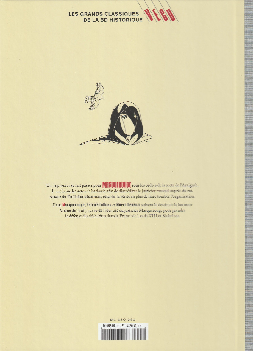 Verso de l'album Les grands Classiques de la BD Historique Vécu - La Collection Tome 92 Masquerouge - Tome V : Le Roy des fous