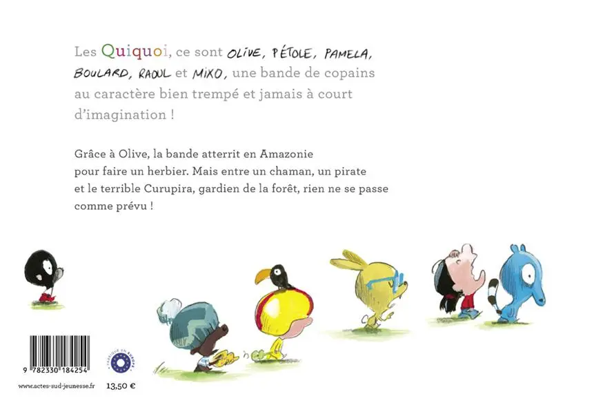 Verso de l'album Les quiquoi Les Quiquoi et le Curupira