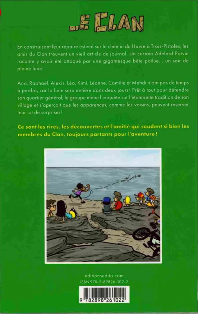 Verso de l'album Le clan 1 QG pour quartier général