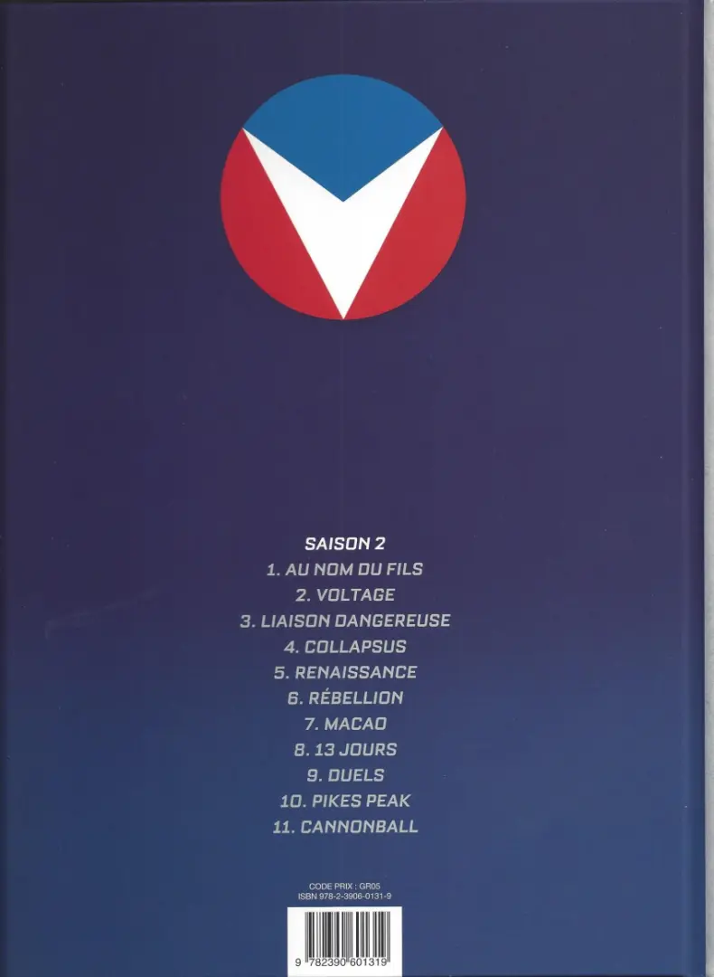 Verso de l'album Michel Vaillant Tome 7 Macao