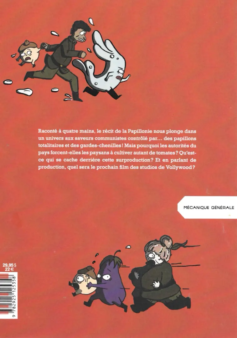 Verso de l'album Papillonie