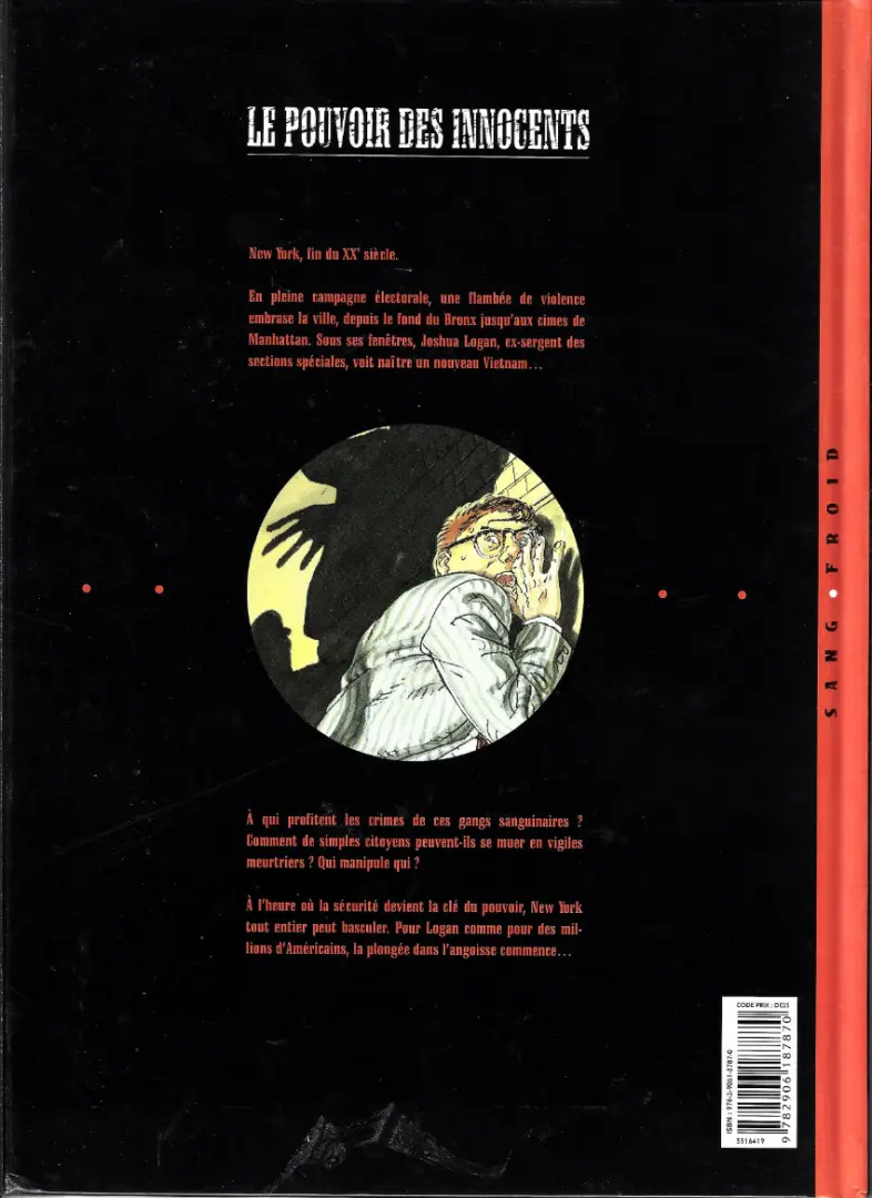 Verso de l'album Le Pouvoir des Innocents Tome 1 Joshua