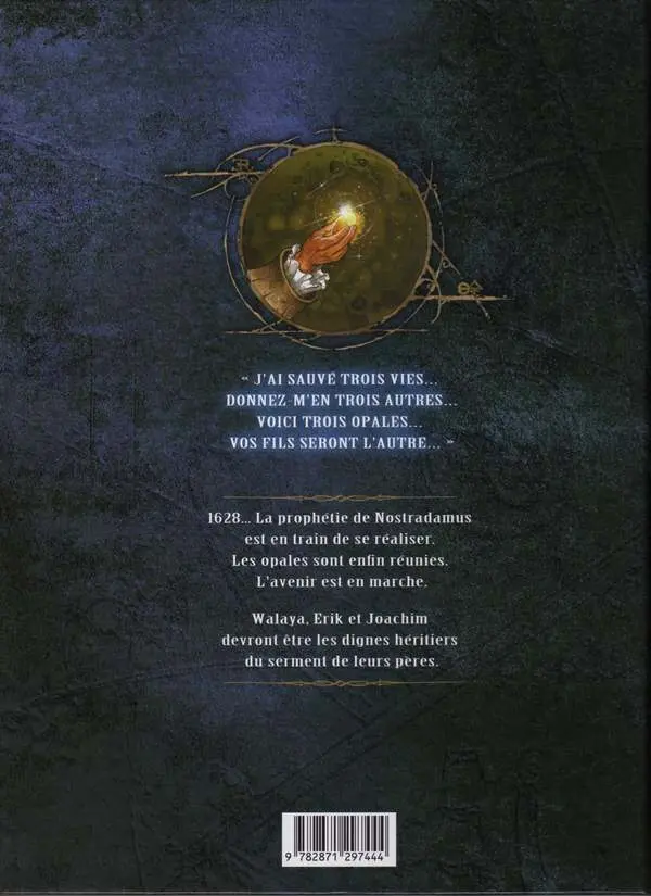 Verso de l'album La Conjuration d'opale Tome 1 Le Serment