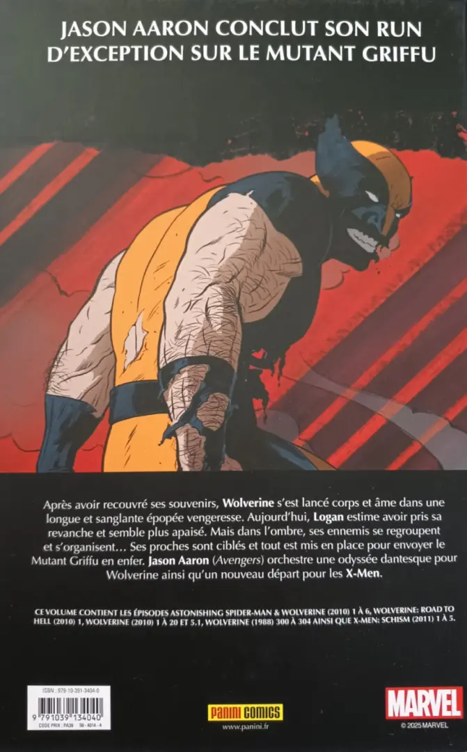 Verso de l'album Wolverine Tome 3 Wolverine en Enfer