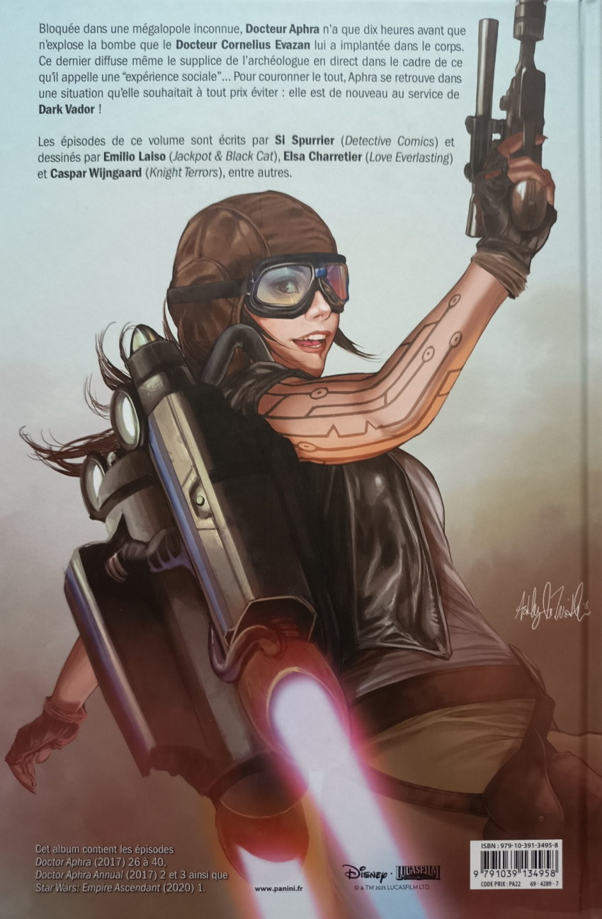 Verso de l'album Star Wars - Docteur Aphra La fin d'une vaurienne