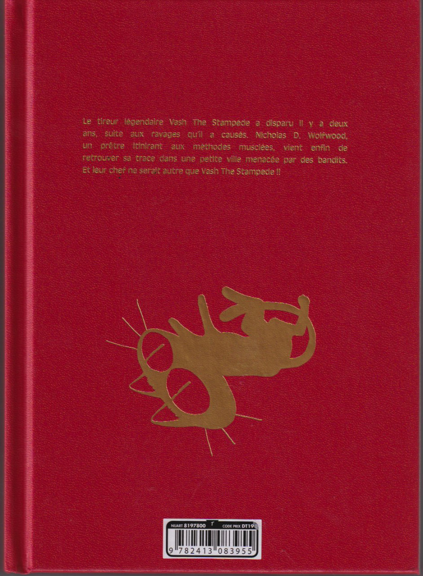 Verso de l'album Trigun maximum Perfect Edition 1