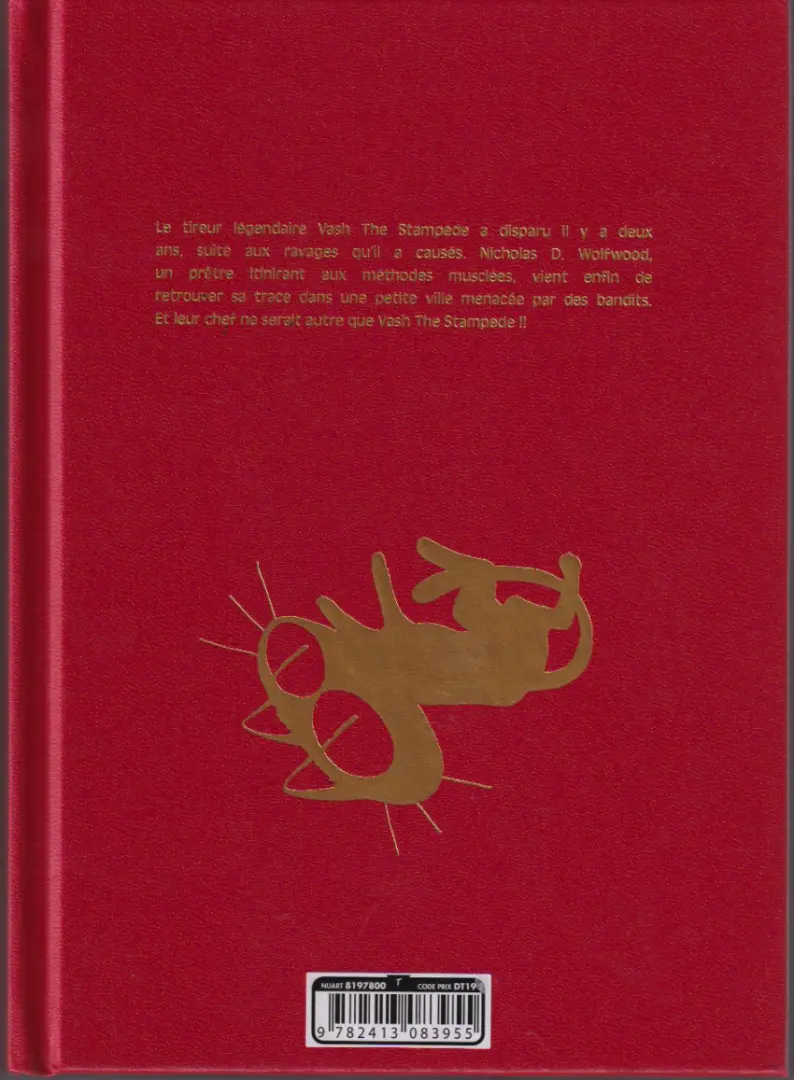 Verso de l'album Trigun maximum Perfect Edition 1